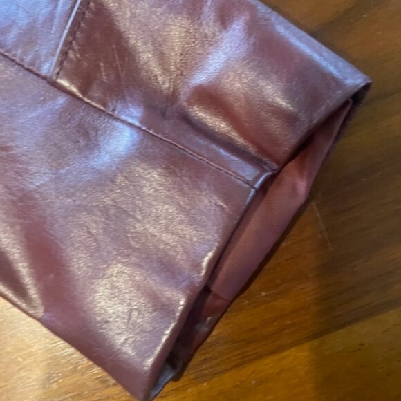 Wilson’s Vintage 70’s Burgundy/Brown Leather Blazer Jacket Coat Made in Korea - Picture 5 of 6